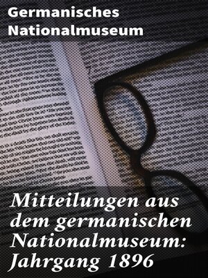 cover image of Mitteilungen aus dem germanischen Nationalmuseum